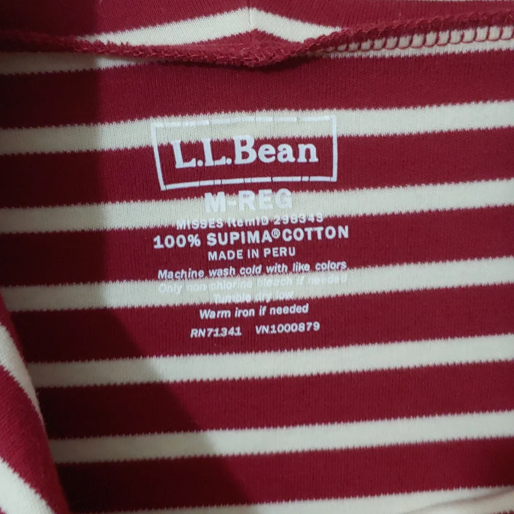 L.L. Bean Women's Size Medium 100% Supine Cotton Cowlneck Top - Picture 3 of 5